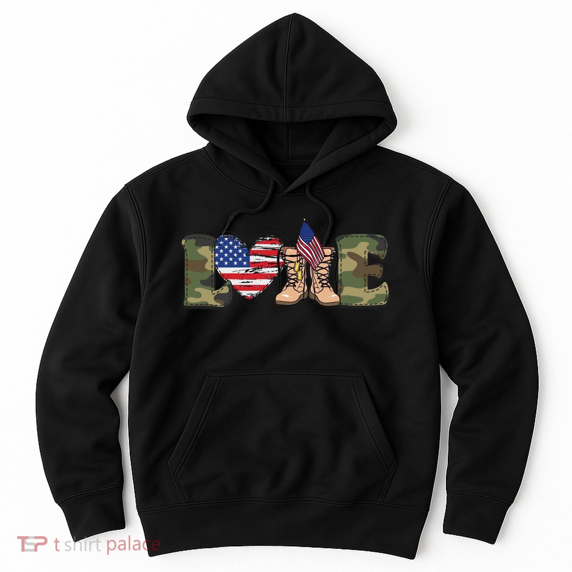 Love Our Soldiers, US Troops Hoodie