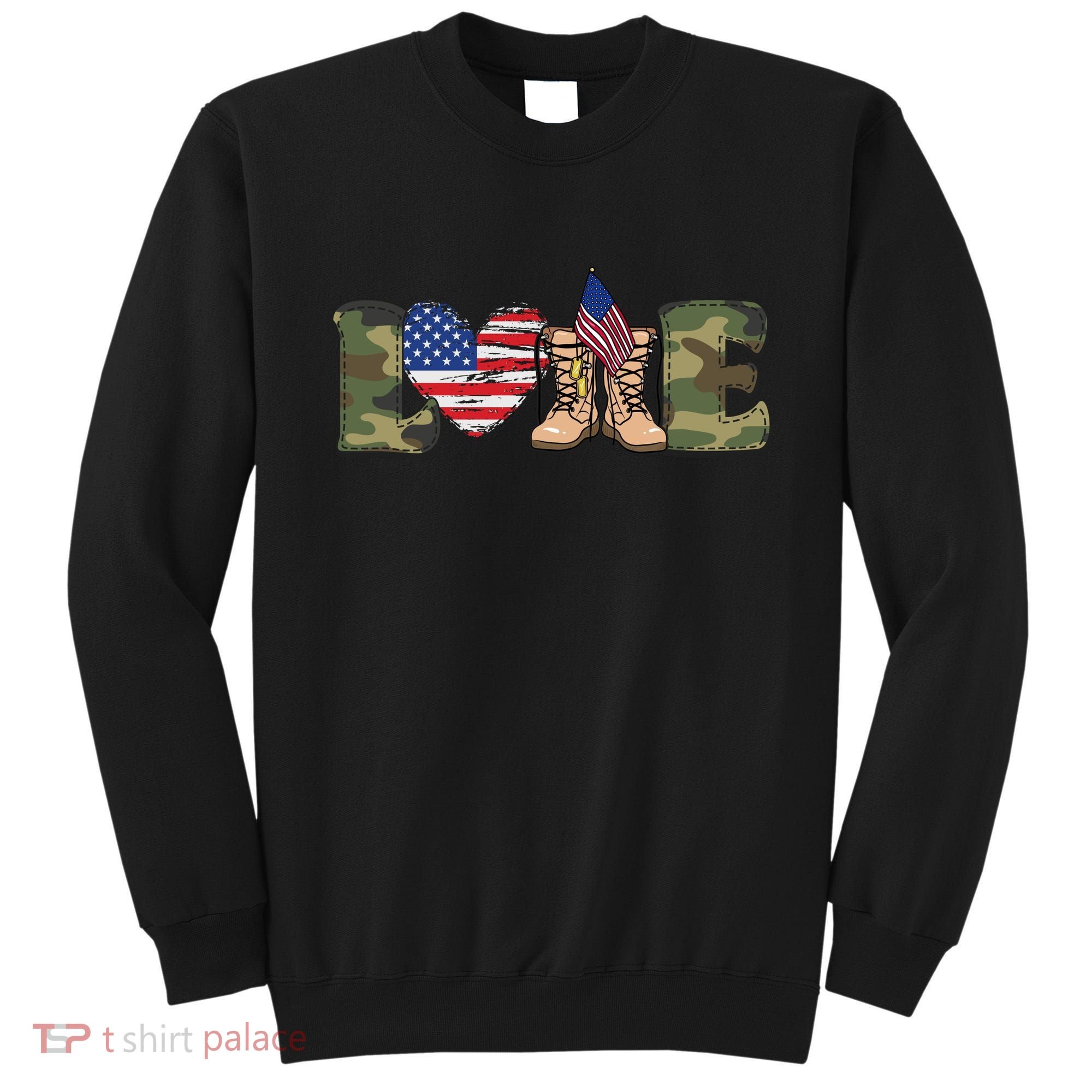 Love Our Soldiers, US Troops Sweatshirt