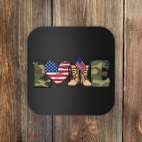 Love Our Soldiers, US Troops Coaster thumb 0