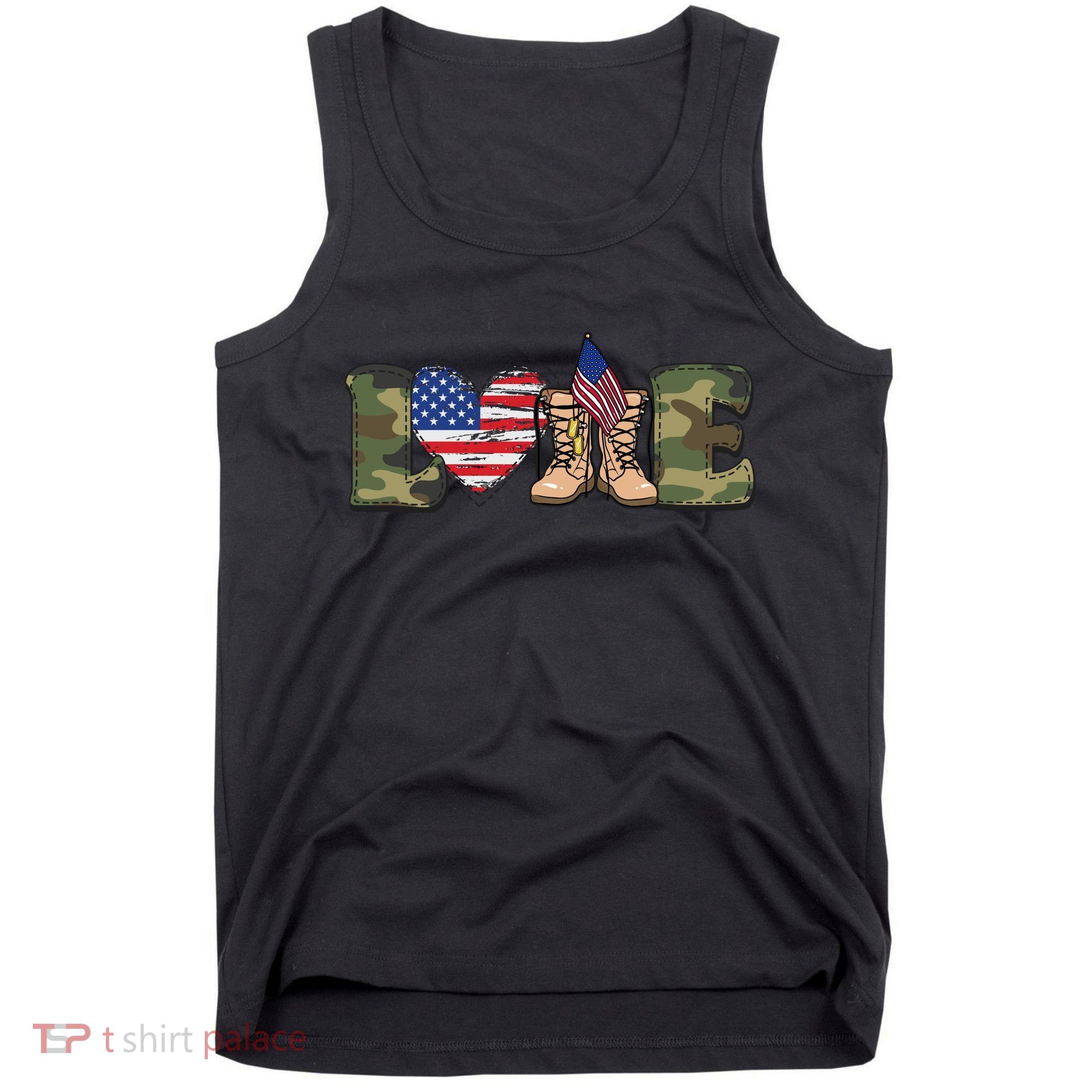 Love Our Soldiers, US Troops Tank Top