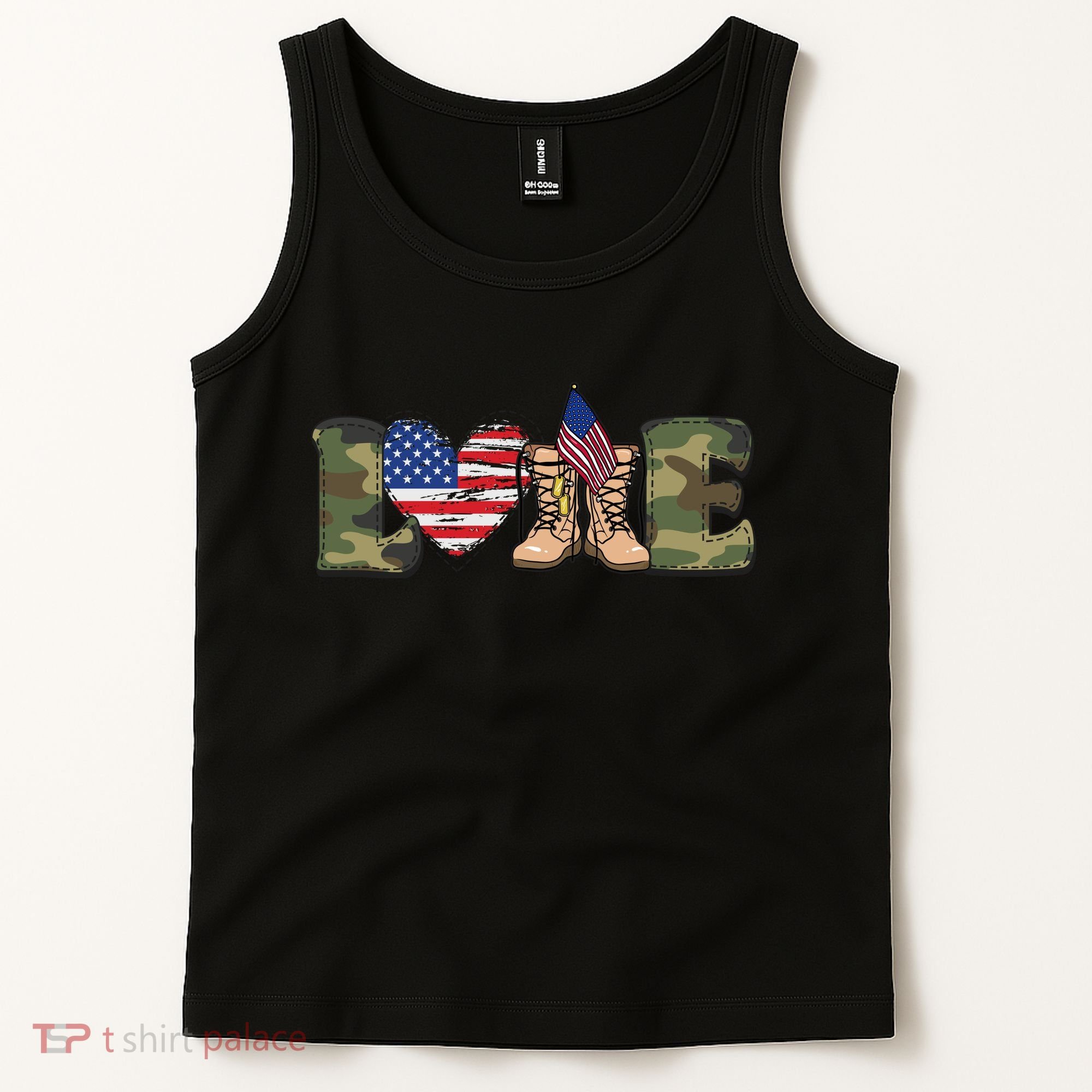 Love Our Soldiers, US Troops Tank Top