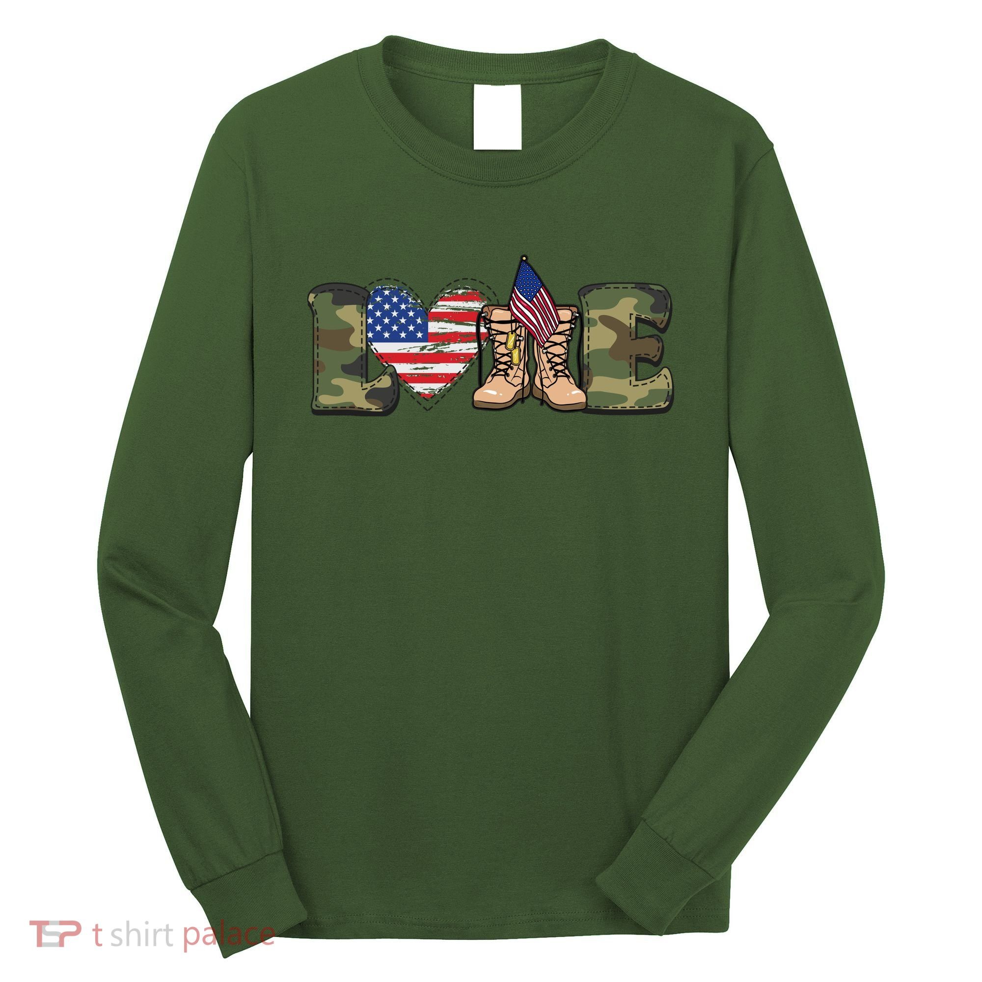 Love Our Soldiers, US Troops Long Sleeve Shirt