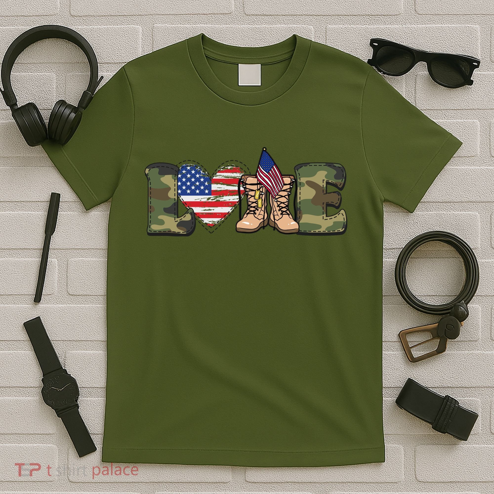 Love Our Soldiers, US Troops T-Shirt