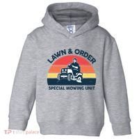 Lawn Order Special Mowing Unit Funny Mower Gardening Dad Toddler Hoodie thumb 0
