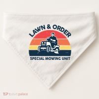 Lawn Order Special Mowing Unit Funny Mower Gardening Dad USA-Made Doggie Bandana thumb 0