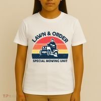 Lawn Order Special Mowing Unit Funny Mower Gardening Dad T-Shirt thumb 4