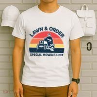 Lawn Order Special Mowing Unit Funny Mower Gardening Dad T-Shirt thumb 6