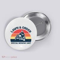Lawn Order Special Mowing Unit Funny Mower Gardening Dad Button thumb 0