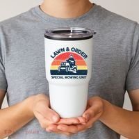 Lawn Order Special Mowing Unit Funny Mower Gardening Dad Tumbler thumb 2
