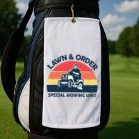 Lawn Order Special Mowing Unit Funny Mower Gardening Dad Golf Towel thumb 2
