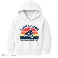 Lawn Order Special Mowing Unit Funny Mower Gardening Dad Kids Hoodie thumb 0