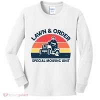 Lawn Order Special Mowing Unit Funny Mower Gardening Dad Kids Long Sleeve Shirt thumb 0