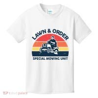 Lawn Order Special Mowing Unit Funny Mower Gardening Dad Kids T-Shirt thumb 0