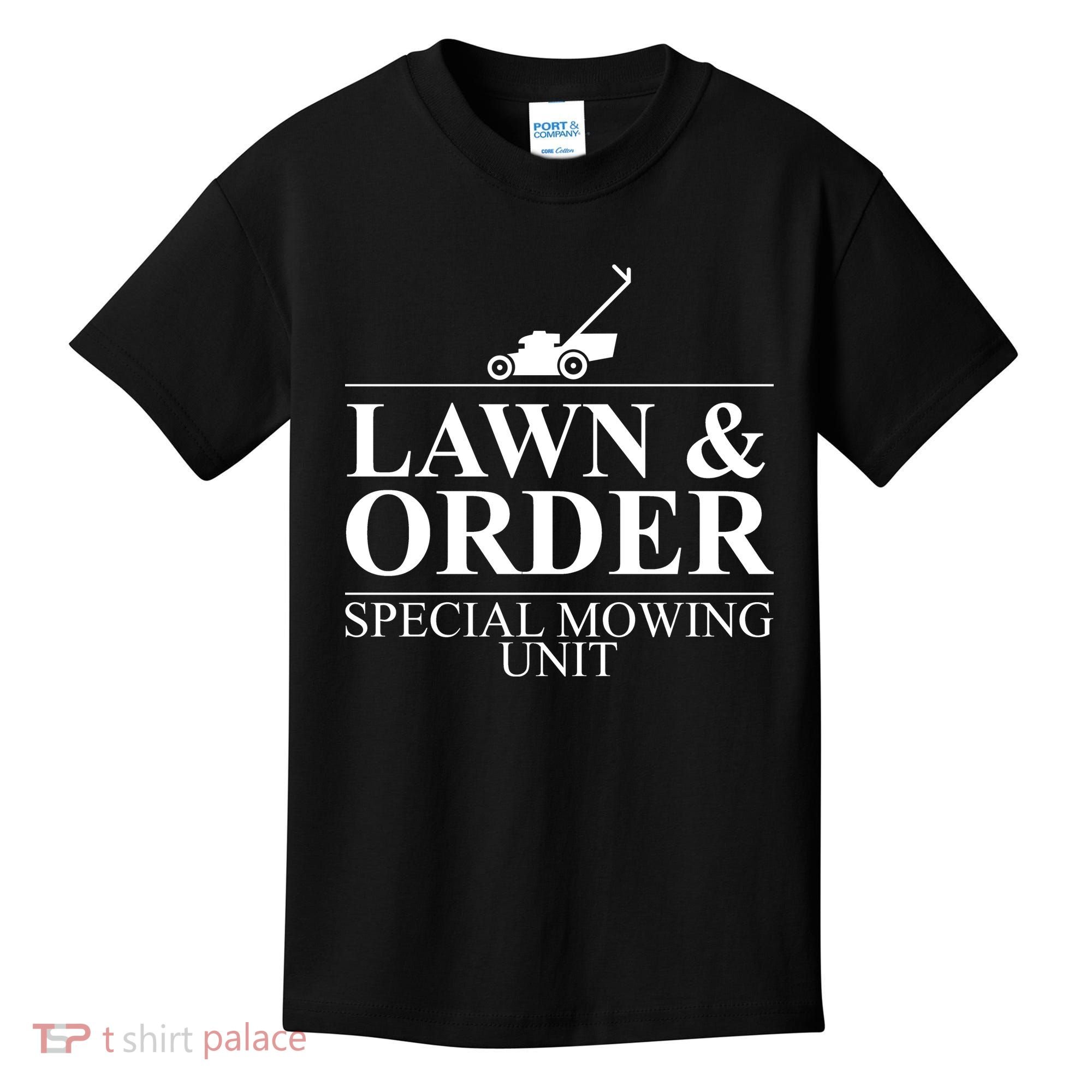 Lawn & Order Special Mowing Unit Kids T-Shirt