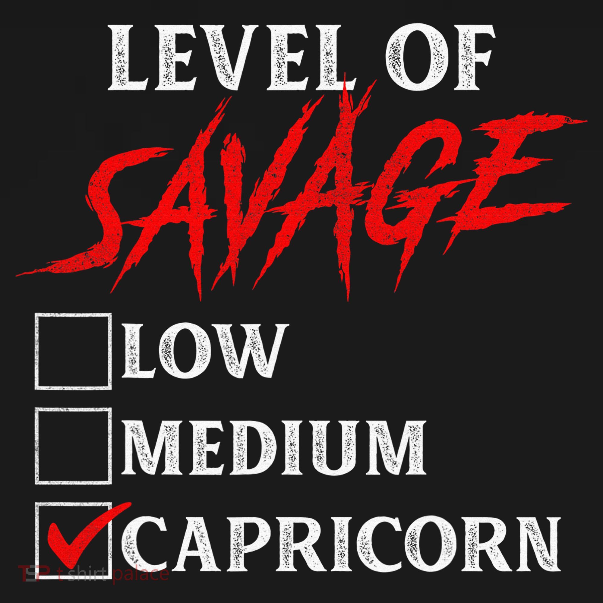 Level Of Savage Capricorn Funny Zodiac Queen King Mousepad