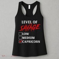 Level Of Savage Capricorn Funny Zodiac Queen King Women's Tank Top thumb 3