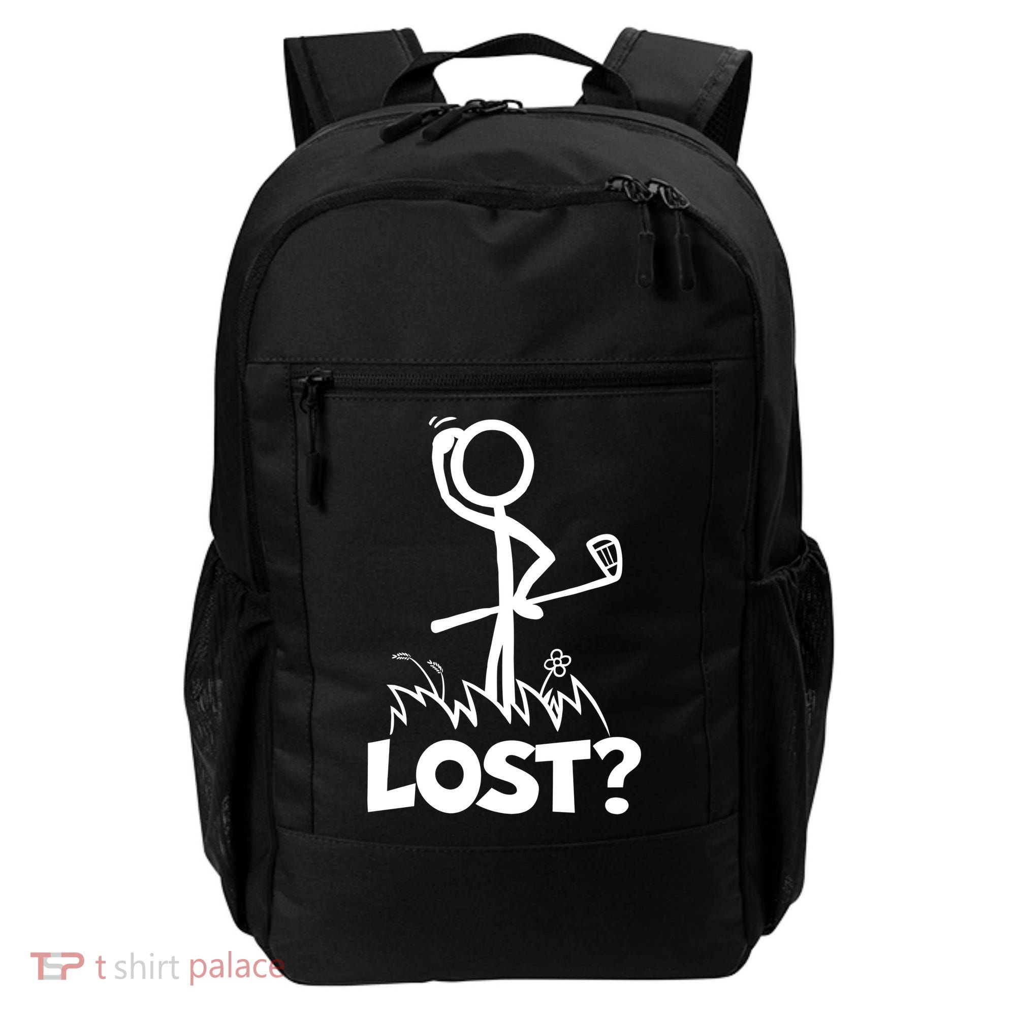 Lost Golf Ball Stickman Golfer Backpack