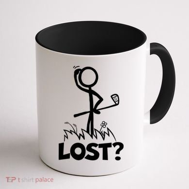 Lost Golf Ball Stickman Golfer Coffee Mug back