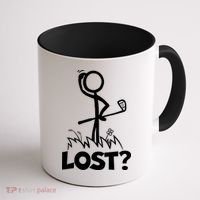 Lost Golf Ball Stickman Golfer Coffee Mug thumb 1