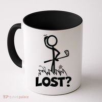 Lost Golf Ball Stickman Golfer Coffee Mug thumb 0