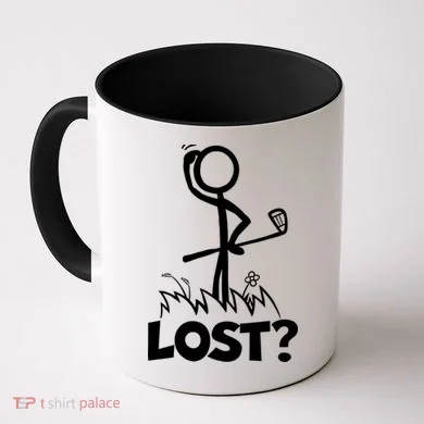 Lost Golf Ball Stickman Golfer Coffee Mug
