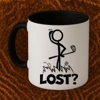 Lost Golf Ball Stickman Golfer Coffee Mug thumb 2