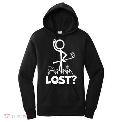 Lost Golf Ball Stickman Golfer Women's Hoodie