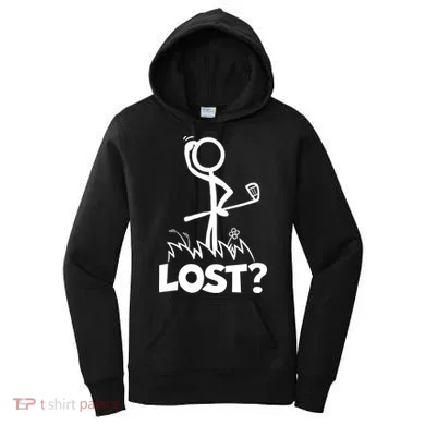 Lost Golf Ball Stickman Golfer Women's Hoodie