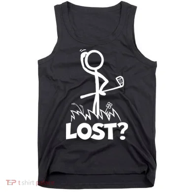 Lost Golf Ball Stickman Golfer Tank Top