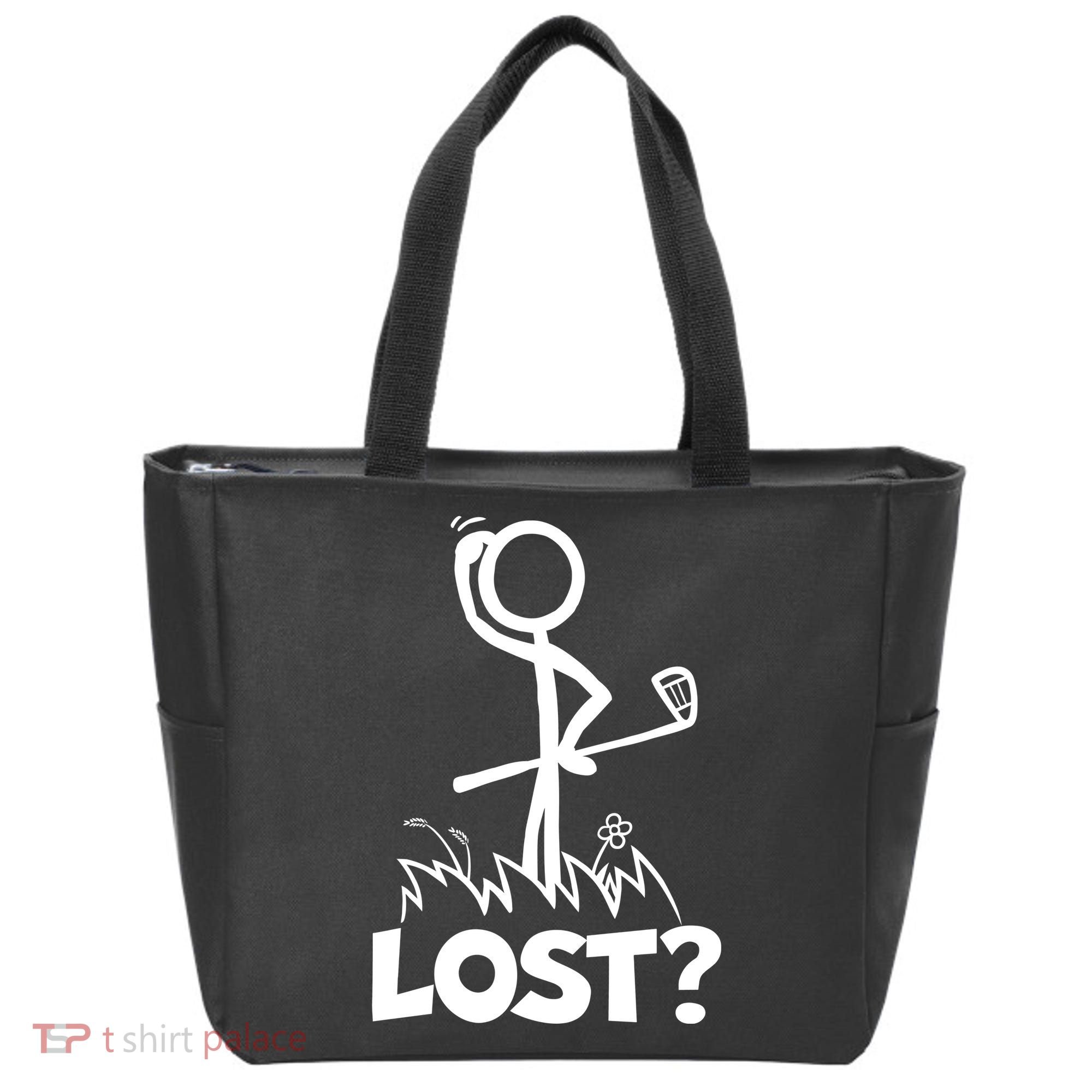 Lost Golf Ball Stickman Golfer Tote Bag