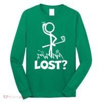 Lost Golf Ball Stickman Golfer Long Sleeve Shirt thumb 0