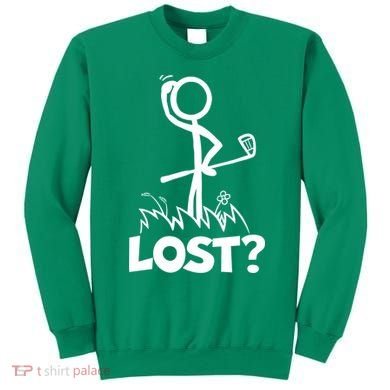 Lost Golf Ball Stickman Golfer Sweatshirt