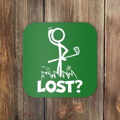 Lost Golf Ball Stickman Golfer Coaster