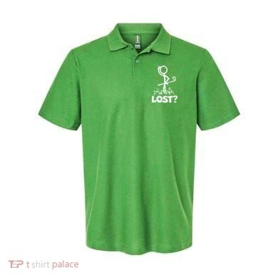 Lost Golf Ball Stickman Golfer Polo