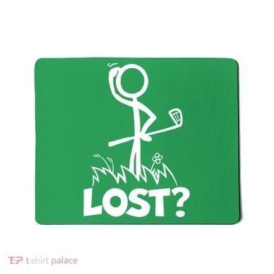Lost Golf Ball Stickman Golfer Mousepad