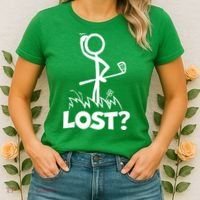 Lost Golf Ball Stickman Golfer Women's T-Shirt thumb 2