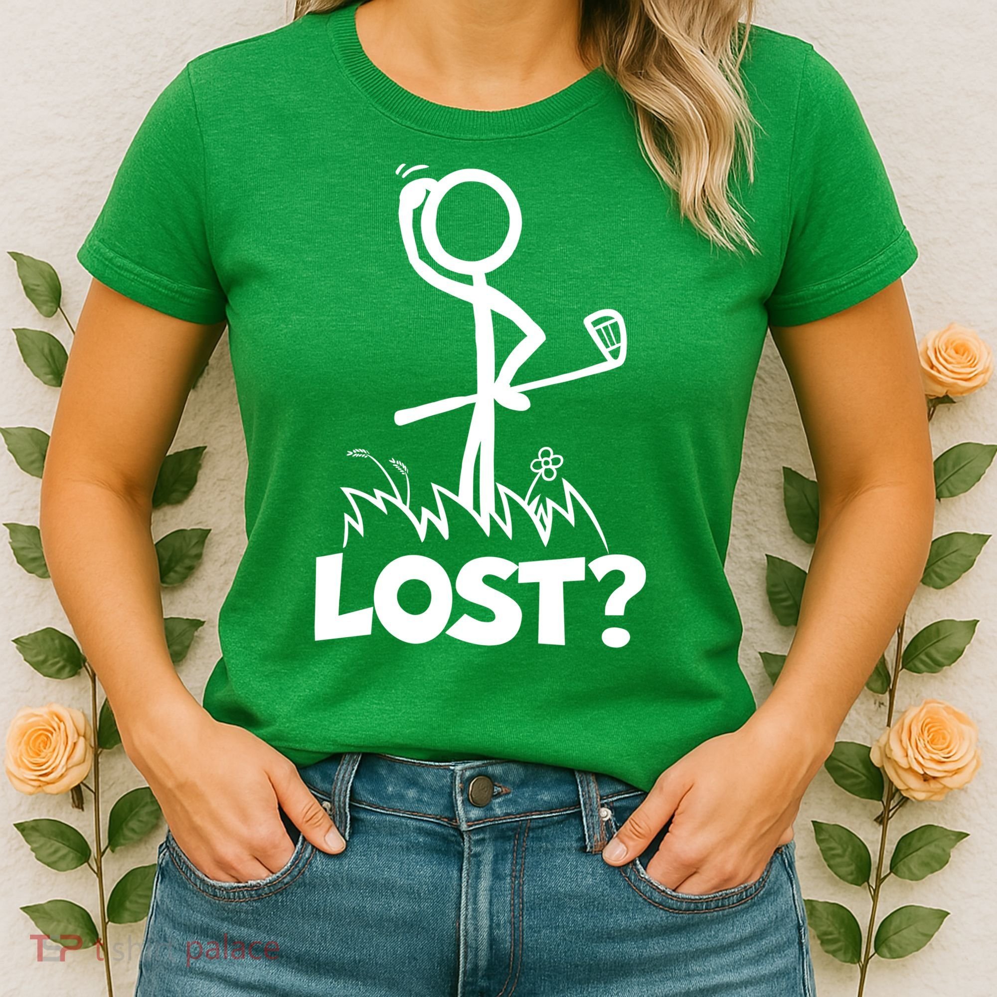Lost Golf Ball Stickman Golfer Women's T-Shirt