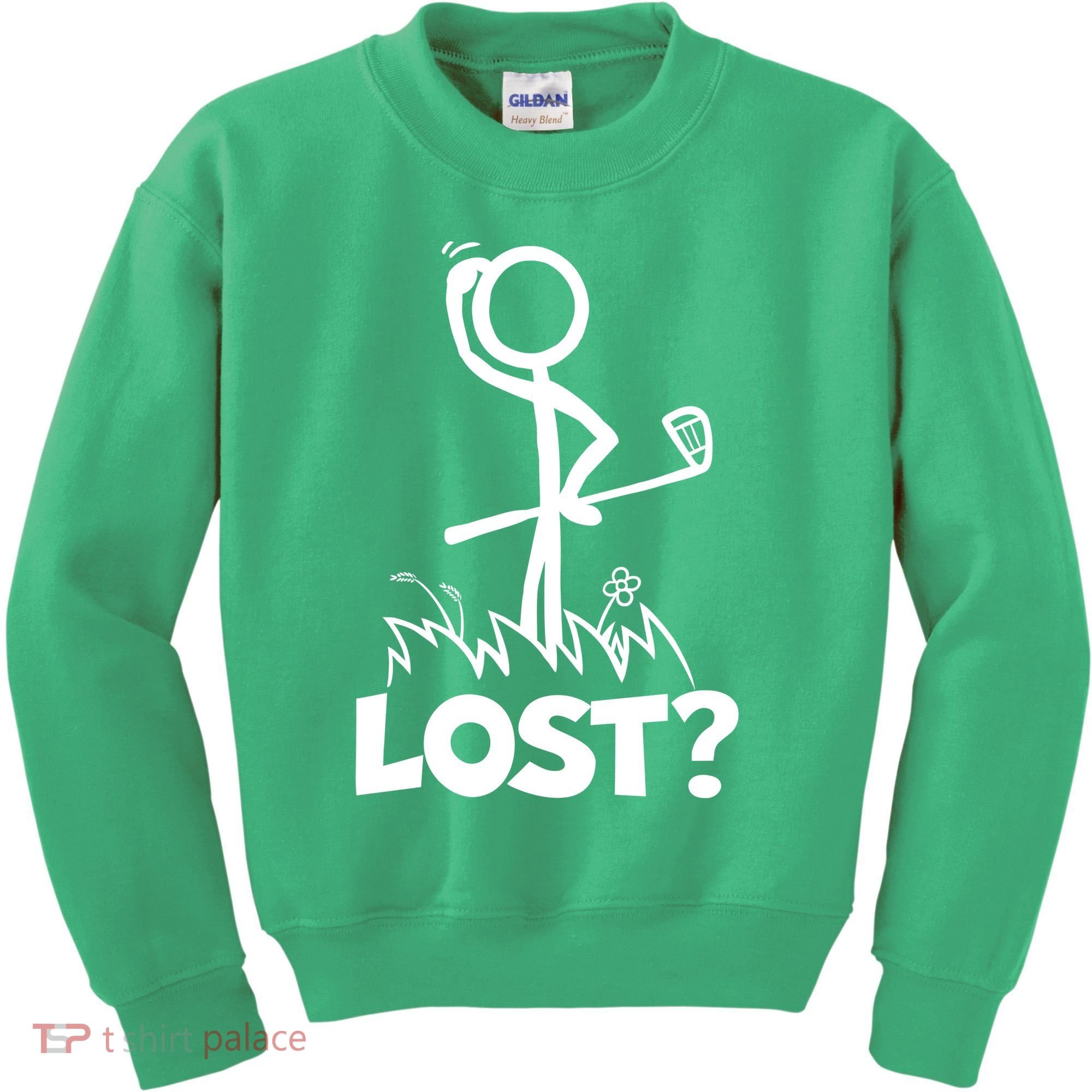 Lost Golf Ball Stickman Golfer Kids Sweatshirt