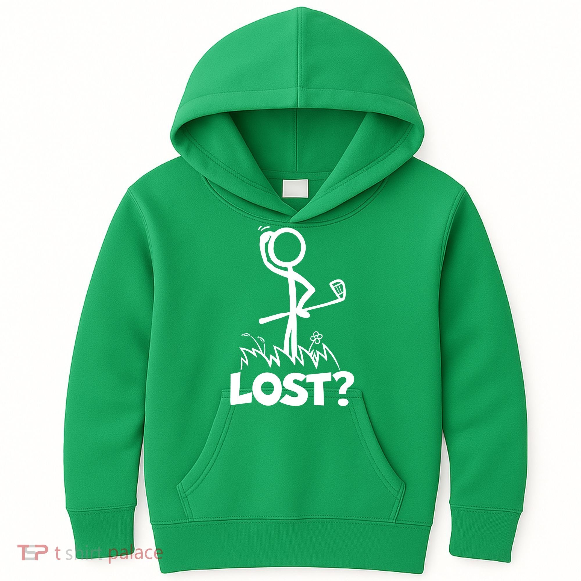 Lost Golf Ball Stickman Golfer Kids Hoodie