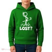 Lost Golf Ball Stickman Golfer Kids Hoodie thumb 4