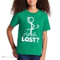 Lost Golf Ball Stickman Golfer Kids T-Shirt thumb 2