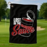 Lost In The Cranberry Sauce Golf Towel thumb 1