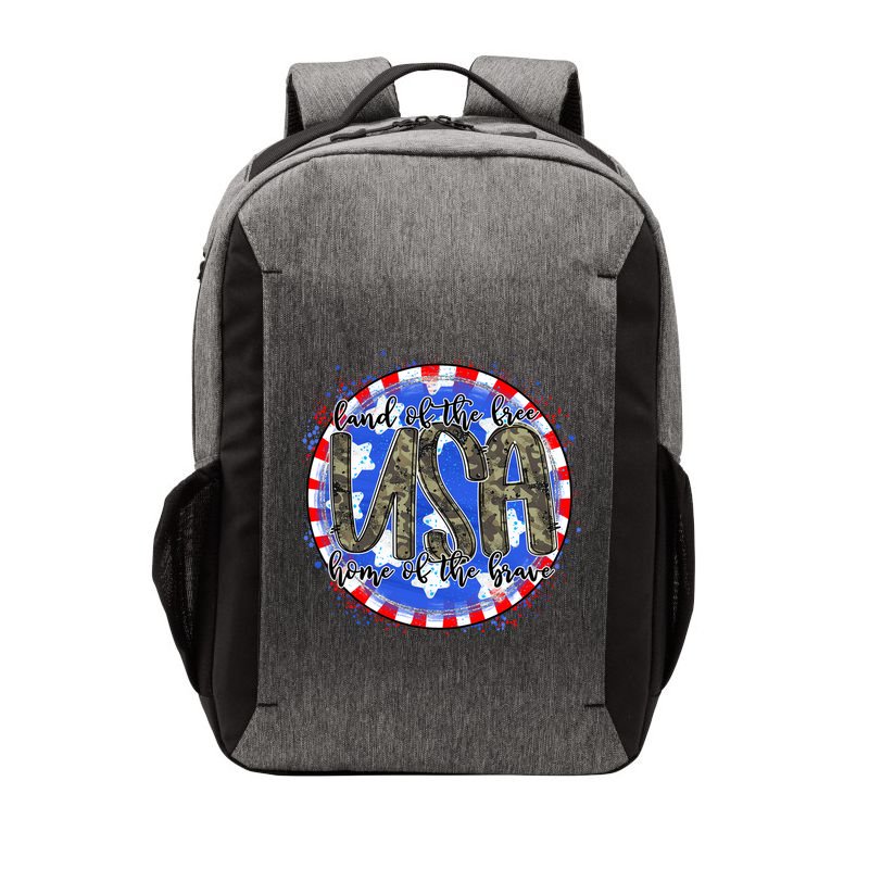 Land Of The Free Home Of The Brave USA Celebration Vector Backpack