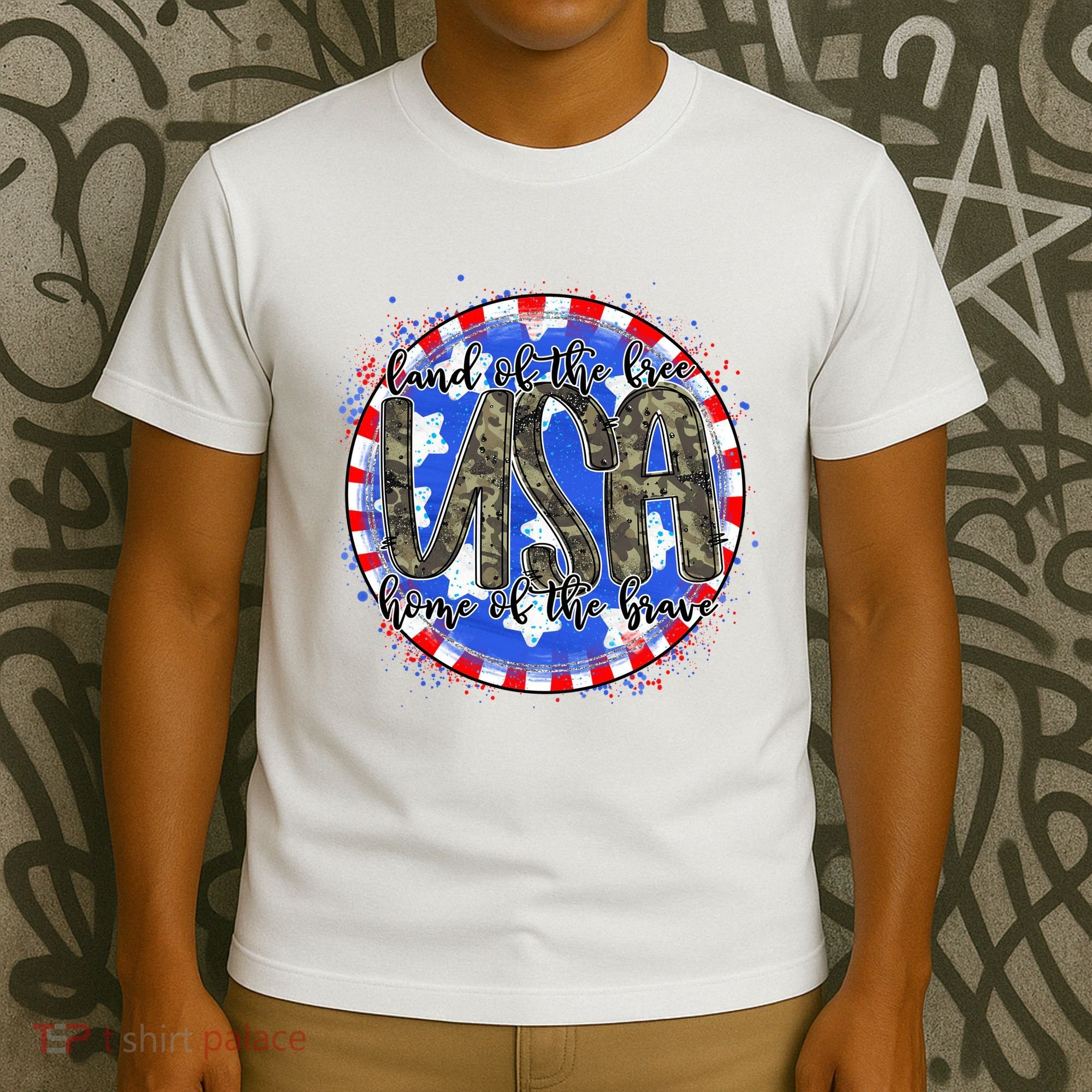 Land Of The Free Home Of The Brave USA Celebration T-Shirt