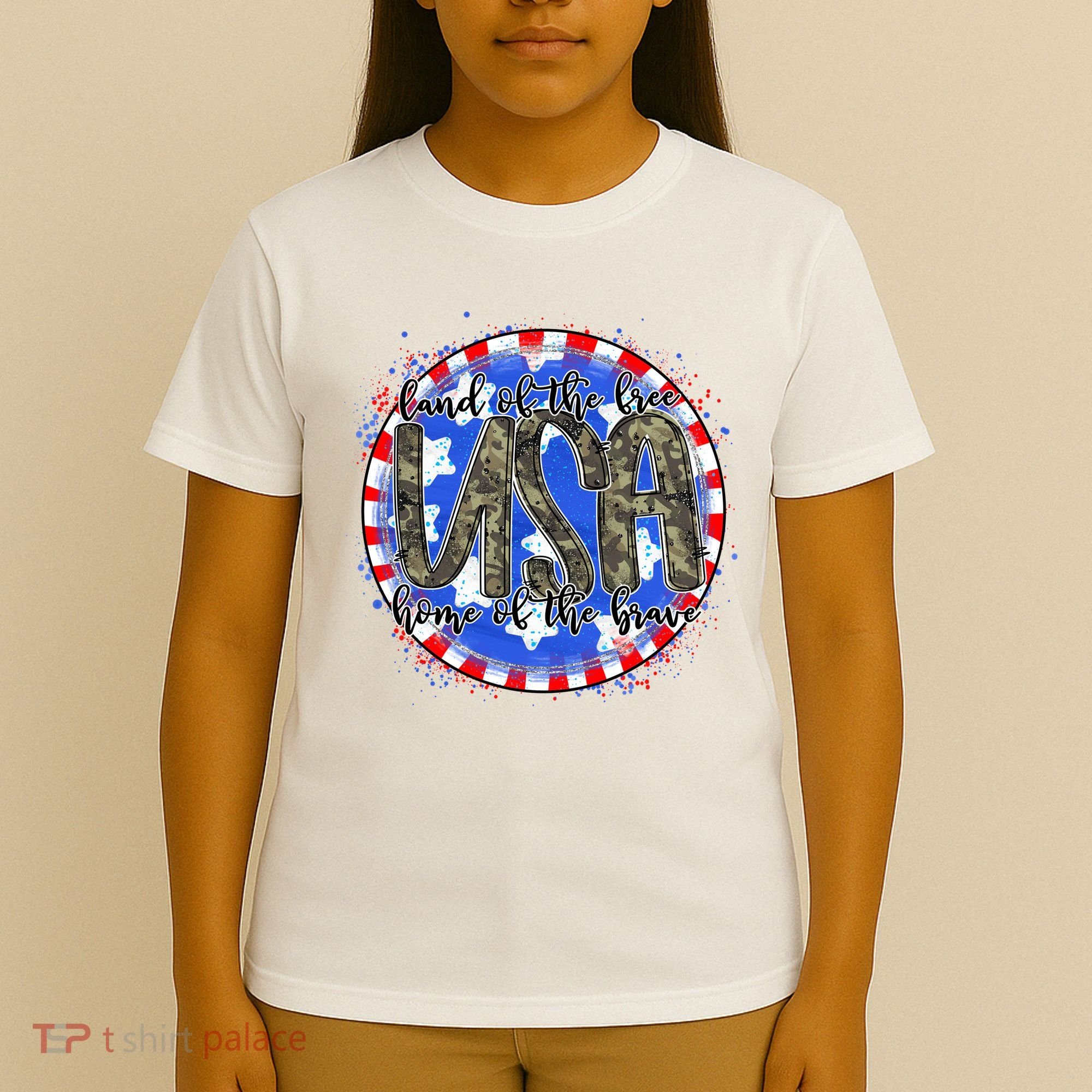 Land Of The Free Home Of The Brave USA Celebration T-Shirt