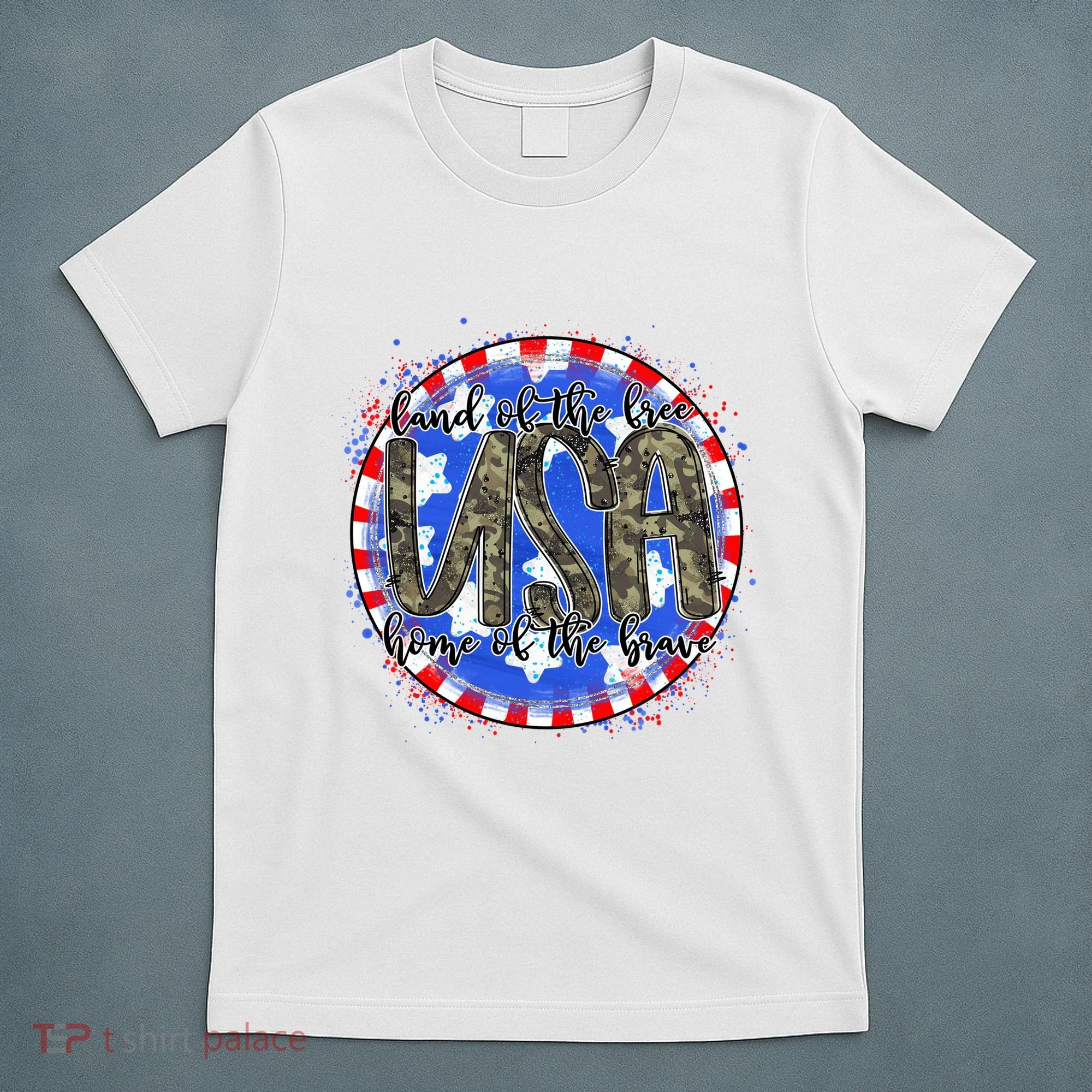 Land Of The Free Home Of The Brave USA Celebration T-Shirt
