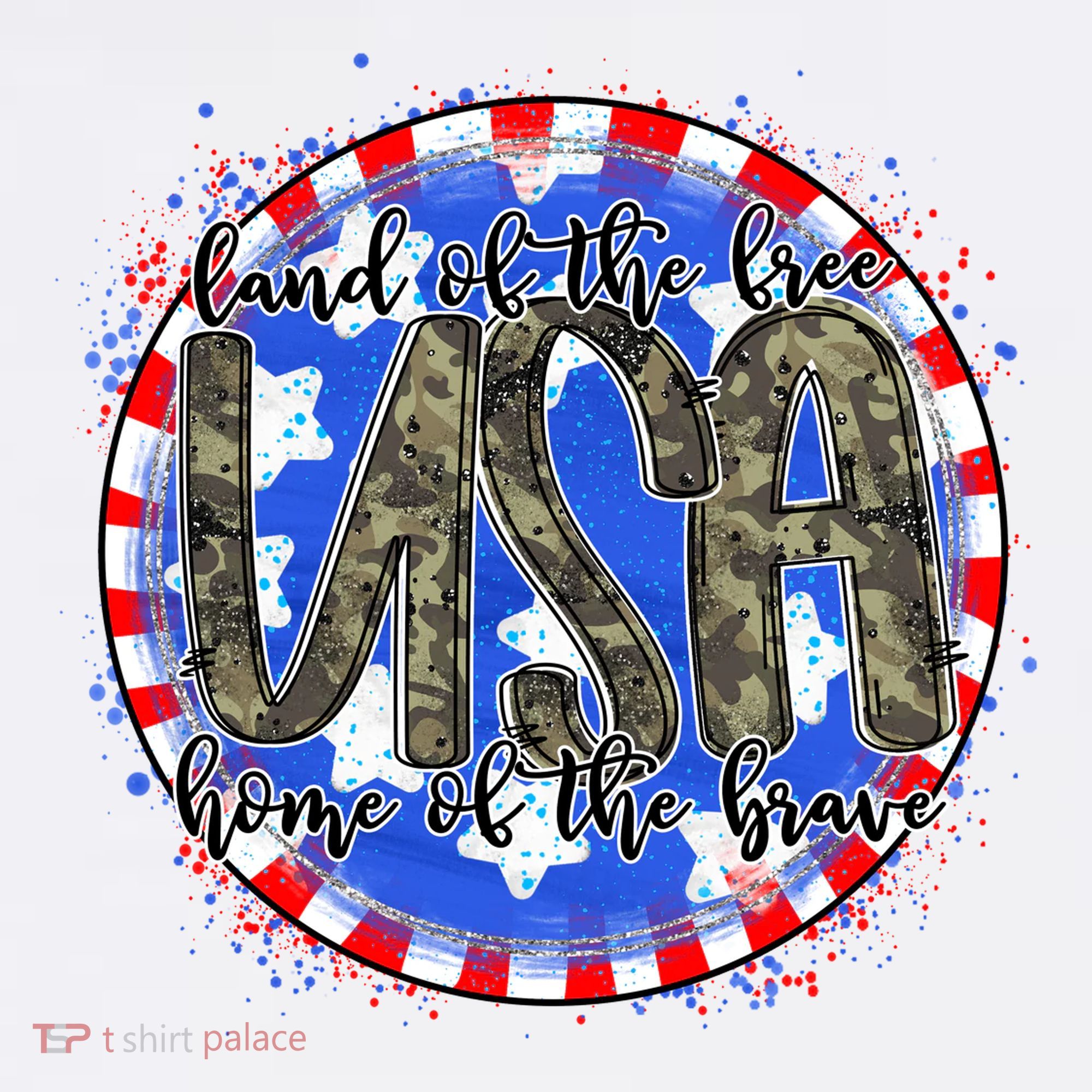 Land Of The Free Home Of The Brave USA Celebration T-Shirt