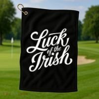 Luck Of The Irish St Patricks Day Golf Towel thumb 1