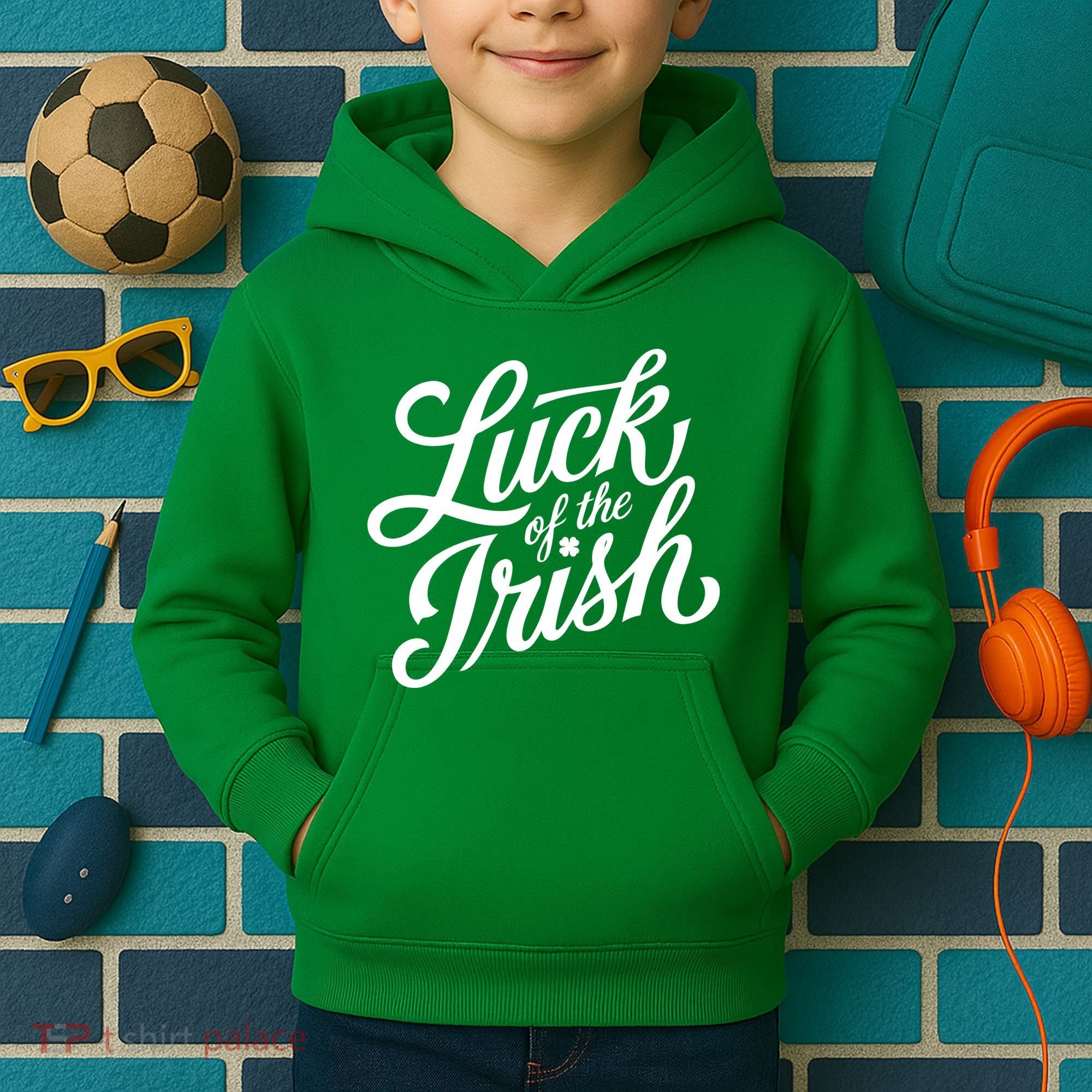 Luck Of The Irish St Patricks Day Kids Hoodie