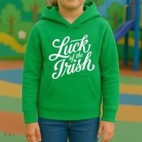 Luck Of The Irish St Patricks Day Kids Hoodie thumb 3